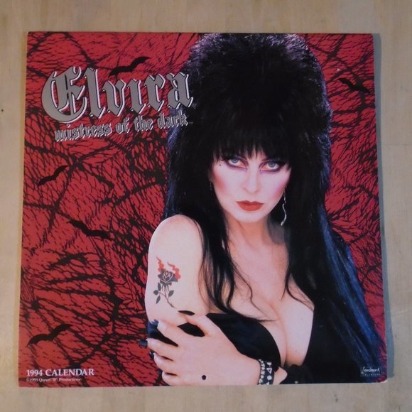 1994 ELVIRA, MISTRESS OF THE DARK, 12 MONTH CALENDAR!!! - Picture 2 of 4